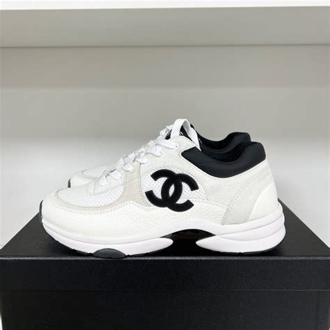 chanel trainers dames|chanel trainers black and white.